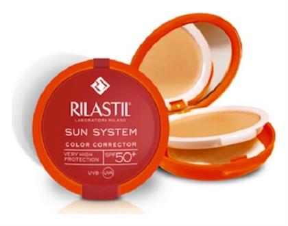 Rilastil Sun System Uniforming Compact Αντηλιακή Πούδρα Προσώπου SPF50 με Χρώμα Beige 10gr από το Pharm24