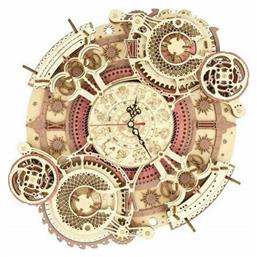 Robotime Παιχνίδι Κατασκευών Ξύλινo Zodiac Wall Clock για Παιδιά 14+ Ετών από το GreekBooks