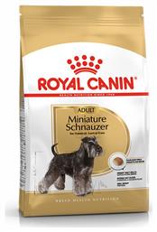 Royal Canin Adult Miniature Schnauzer 3kg Ξηρά Τροφή για Ενήλικους Σκύλους με Καλαμπόκι, Καστανό Ρύζι και Κοτόπουλο