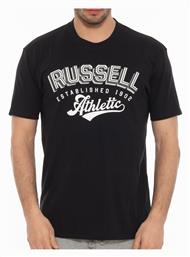 Russell Athletic Ανδρικό T-shirt Μαύρο με Λογότυπο