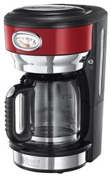 Russell Hobbs Retro Ribbon Καφετιέρα Φίλτρου 1000W Red