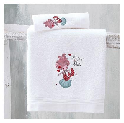 Rythmos Σετ Βρεφικές Πετσέτες 2τμχ Little Mermaid Ροζ Βάρους 450gr/m²