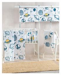 Rythmos Σετ Βρεφική Παπλωματοθήκη με Μαξιλαροθήκη Λευκό 110x160εκ.