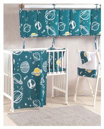 Rythmos Σετ Βρεφική Παπλωματοθήκη με Μαξιλαροθήκη Saturn Πετρολ 110x160εκ.