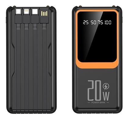 S113 Power Bank 10000mAh 20W με Θύρα USB-A και Θύρα USB-C Μαύρο