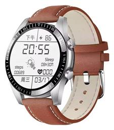 S36 Pro Smartwatch με Παλμογράφο (Silver/Brown) από το Filinda