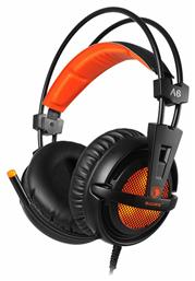 Sades A6 Over Ear Gaming Headset με σύνδεση USB Πορτοκαλί από το Elektrostore24