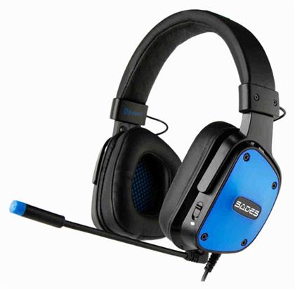 Sades Dpower Over Ear Gaming Headset με σύνδεση 3.5mm / 2x3.5mm Μπλε από το Elektrostore24