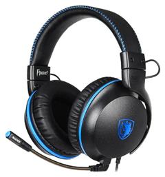 Sades Fpower SA-717-BL Over Ear Gaming Headset με σύνδεση 3.5mm Μπλε από το Elektrostore24