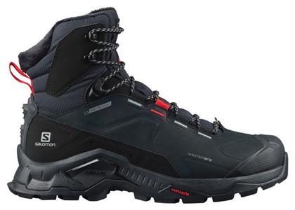 Salomon Quest Winter Thinsulate Ανδρικά Ορειβατικά Μποτάκια Αδιάβροχα Black / Goji Berry / Monument από το MybrandShoes