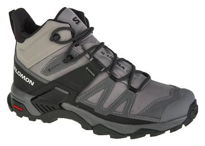 Salomon X Ultra 4 Mid GTX Ανδρικά Ορειβατικά Μποτάκια Αδιάβροχα με Μεμβράνη Gore-Tex Γκρι