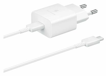 Samsung Φορτιστής με Θύρα USB-C και Καλώδιο USB-C 15W Power Delivery Λευκός (EP-T1510X) από το e-shop