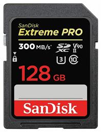 Sandisk Extreme Pro SDXC 128GB Class 10 U3 V90 UHS-II από το e-shop