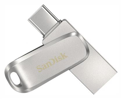 Sandisk Ultra Dual Drive Luxe 128GB USB 3.1 Stick με σύνδεση USB-C Ασημί