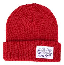 Santa Cruz Beanie Unisex Σκούφος Πλεκτός σε Κόκκινο χρώμα από το New Cult