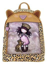 Santoro Rucksack Wild Purrrrrfect Love Παιδική Τσάντα Πλάτης Καφέ 25.5x26.5x10εκ.