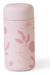 Saro Βρεφικό Θερμός Φαγητού Leaves Ανοξείδωτο Dusty Pink 500ml