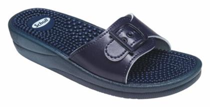 Scholl New Massage Γυναικεία Σανδάλια Ανατομικά σε Navy Μπλε Χρώμα