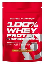 Scitec Nutrition 100% Whey Professional Πρωτεΐνη Ορού Γάλακτος Χωρίς Γλουτένη με Γεύση Chocolate Hazelnut 1kg