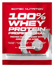 Scitec Nutrition 100% Whey Professional With Added Amino Acids Πρωτεΐνη Ορού Γάλακτος Χωρίς Γλουτένη με Γεύση Coconut 30gr από το Pharm24