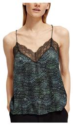 Scotch & Soda Γυναικείο Lingerie Top με Δαντέλα Feather Bottle Green