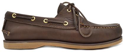 Sea & City Las Vegas Δερμάτινα Ανδρικά Boat Shoes σε Καφέ Χρώμα