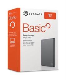 Seagate Basic USB 3.0 Εξωτερικός HDD 1TB 2.5'' Μαύρο