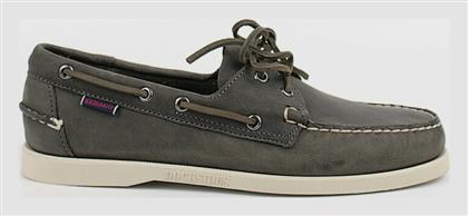 Sebago Δερμάτινα Ανδρικά Boat Shoes σε Γκρι Χρώμα