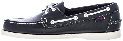 Sebago Docksides Portland Δερμάτινα Ανδρικά Boat Shoes σε Μπλε Χρώμα