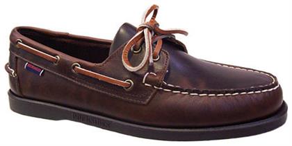 Sebago Docksides Portland Δερμάτινα Ανδρικά Boat Shoes σε Καφέ Χρώμα