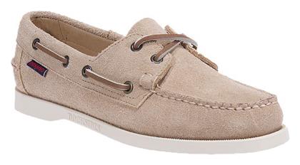 Sebago Portland Flesh Out Δερμάτινα Γυναικεία Μοκασίνια σε Μπεζ Χρώμα