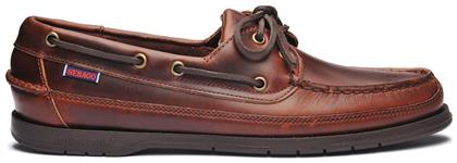 Sebago Schooner Δερμάτινα Ανδρικά Boat Shoes σε Καφέ Χρώμα