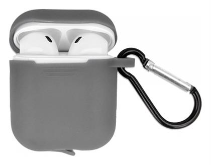 Senso Θήκη Σιλικόνης με Γάντζο σε Γκρι χρώμα για Apple AirPods από το Public