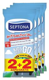 Septona Ήπια Αντισηπτικά Μαντηλάκια Χεριών 4x15τμχ