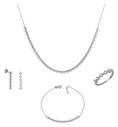 Σετ Κοσμημάτων από Λευκόχρυσο 14K