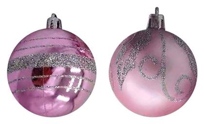 Σετ 6 Μπάλες Ροζ 6cm