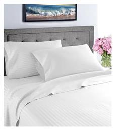 Σετ Σεντόνια Satin Stripe Tc300 100% Cotton 175x280 Κομβος