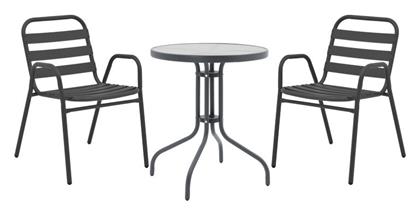 Σετ Τραπεζαρίας 3τμχ Ανθρακί 130-000131