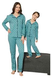 Sexen Παιδική Πιτζάμα Χειμωνιάτικη Βαμβακερή Πετρόλ