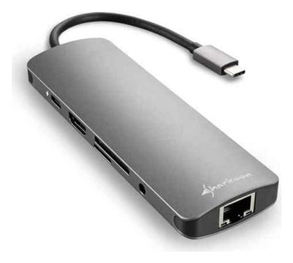 Sharkoon USB-C Docking Station με HDMI 4K PD Ethernet (4044951026739)