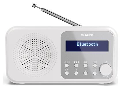 Sharp Tokyo Φορητό Ραδιόφωνο Επαναφορτιζόμενο DAB+ με Bluetooth και USB Snowy White