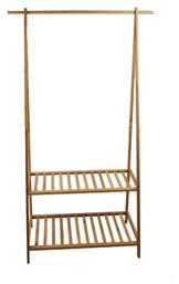 Sidirela Κρεμάστρα Δαπέδου από Ξύλο Καφέ 90x43x152cm