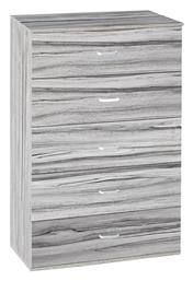 Συρταριέρα Κρεβατοκάμαρας Ξύλινη Aurora Γκρι 60x40x108εκ.