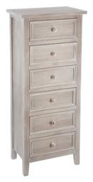 Συρταριέρα Κρεβατοκάμαρας Ξύλινη Charme 45x35x113εκ.