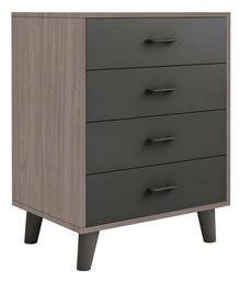 Συρταριέρα Κρεβατοκάμαρας Ξύλινη Eliot με 4 συρτάρια 60x40x80εκ.