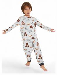 Siyah Inci Παιδική Πιτζάμα Χειμωνιάτικη Βαμβακερή Γκρι
