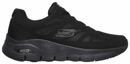 Skechers Arch Fit Ανδρικά Αθλητικά Παπούτσια Running Μαύρα