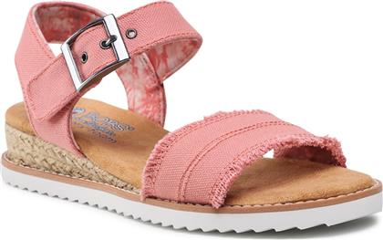 Skechers BOBS Desert Kiss Καλοκαιρινές Γυναικείες Πλατφόρμες Coral