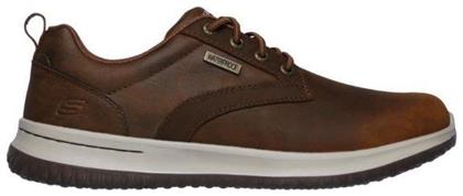 Skechers Delson Antigo Δερμάτινα Ανδρικά Casual Παπούτσια Καφέ