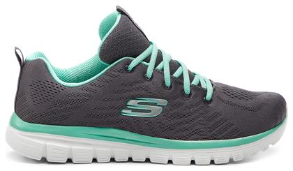 Skechers Engineered Mesh Lace-Up Γυναικεία Αθλητικά Παπούτσια Running Γκρι από το MybrandShoes